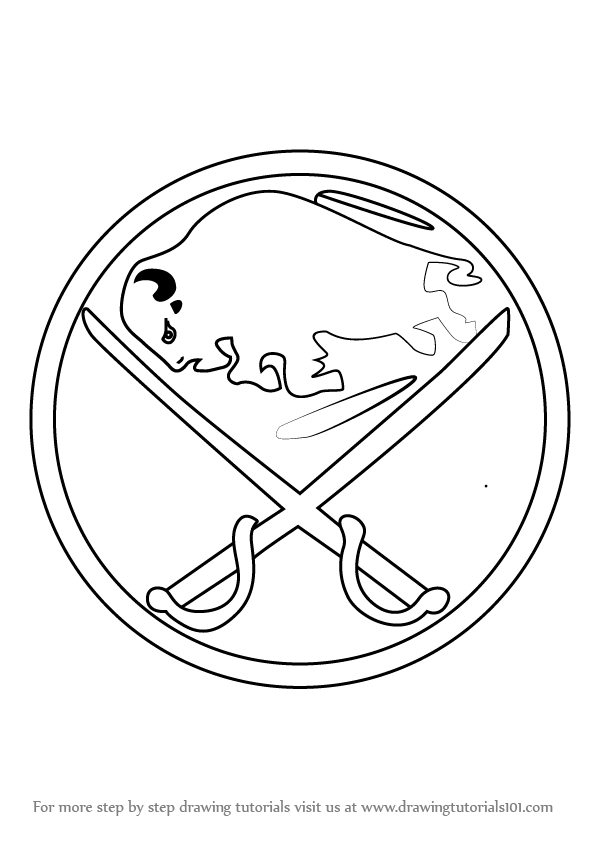 596x842 Learn How To Draw Buffalo Sabres Logo (Nhl) Step By Step Drawing