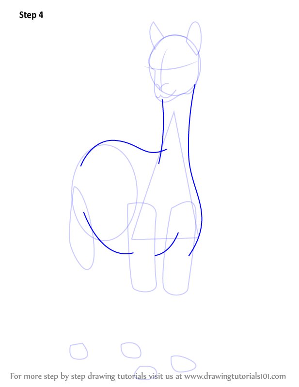 617x799 Learn How To Draw A Alpaca (Farm Animals) Step By Step Drawing