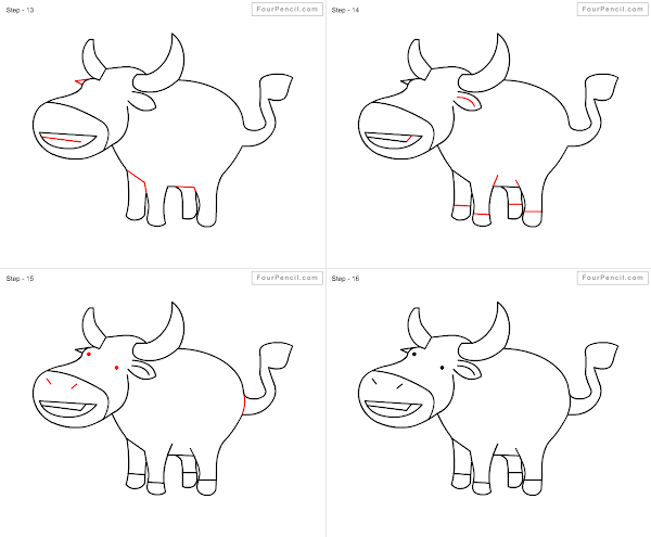 600x495 How Do You Draw A Buffalo How To Draw Buffalo For Kids Step Step