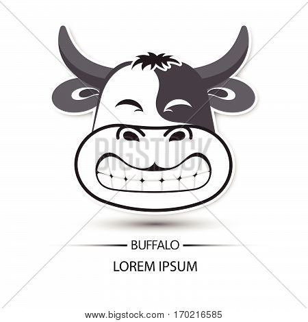 450x470 Buffalo Face Saw Tooth Smile Logo Vector Amp Photo Bigstock