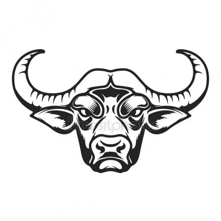 450x450 Bull Head Icon Isolated On White Background. Stock Vector Art