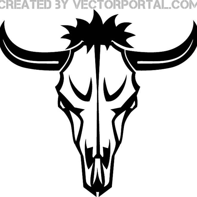 660x660 Clipart Buffalo Skull