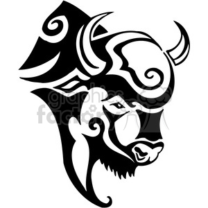 300x300 Royalty Free Wild Buffalo 015 385407 Vector Clip Art Image
