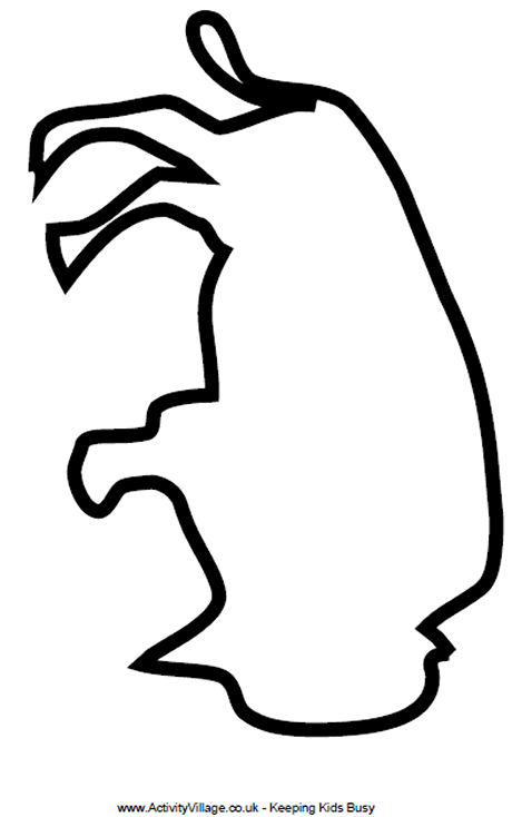 460x734 Bison Template, Printable Cookee's Art Template