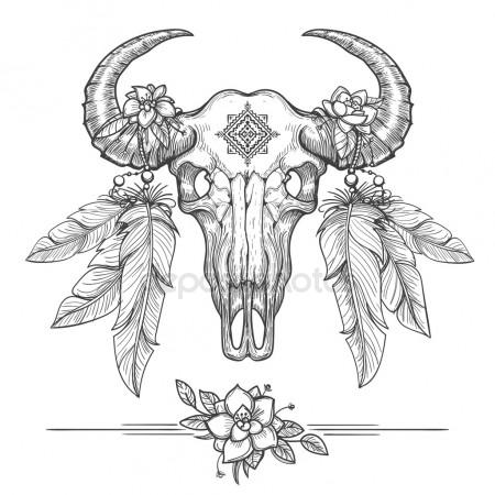 450x450 Buffalo Skull Stock Vectors, Royalty Free Buffalo Skull