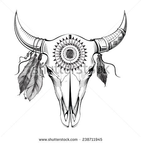 450x457 Bull Skull