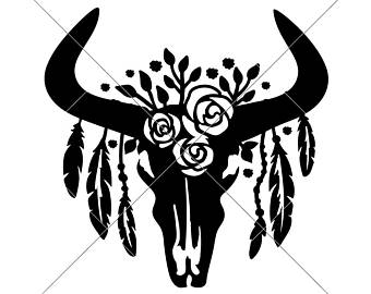 340x270 Cow Skull Etsy