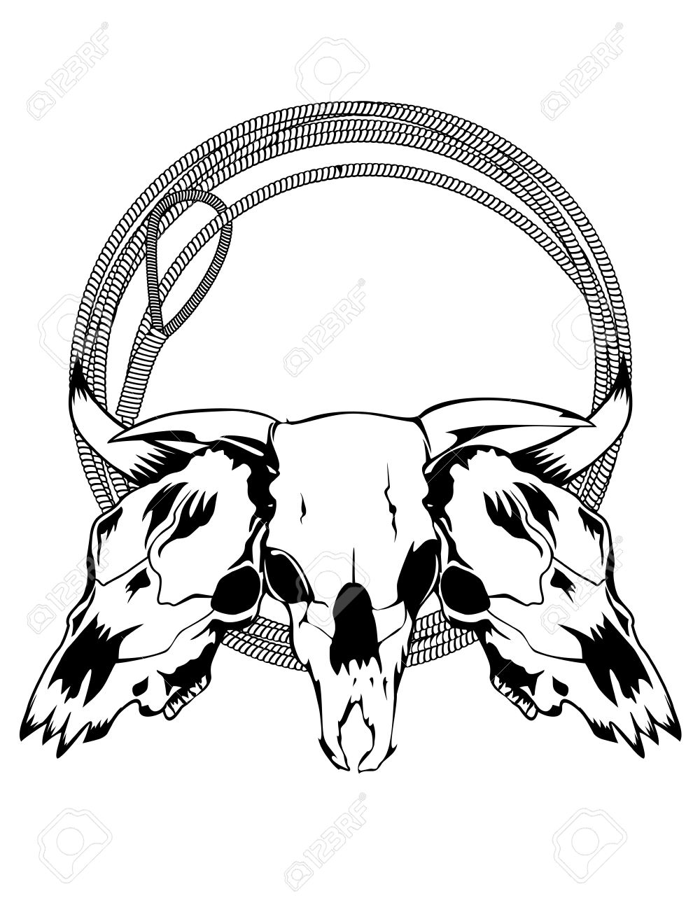 990x1300 Drawn Bulls Bull Skull