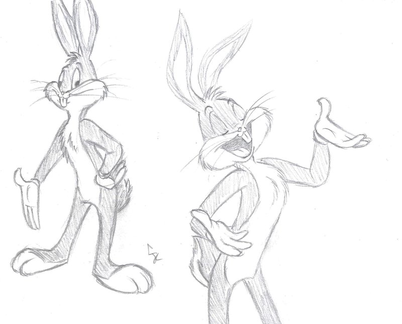 800x644 Bugs Bunny Sketches By Johnnyzim777