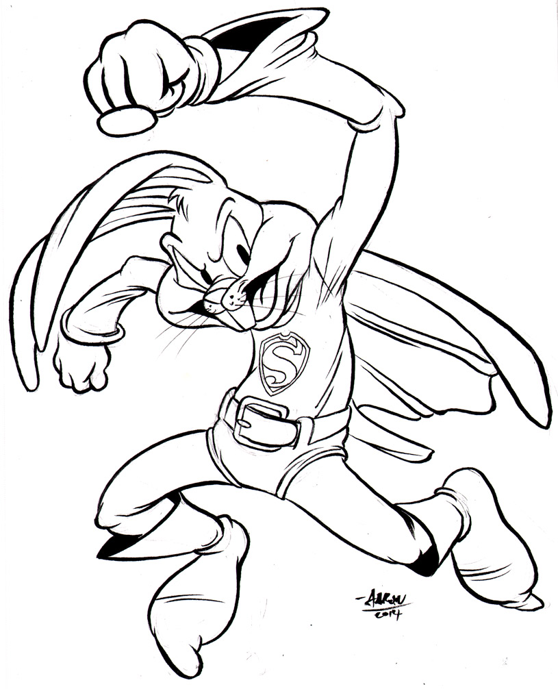 815x1006 It's Inktober So I Inked My Pencil Drawing Of Bugs Bunny As