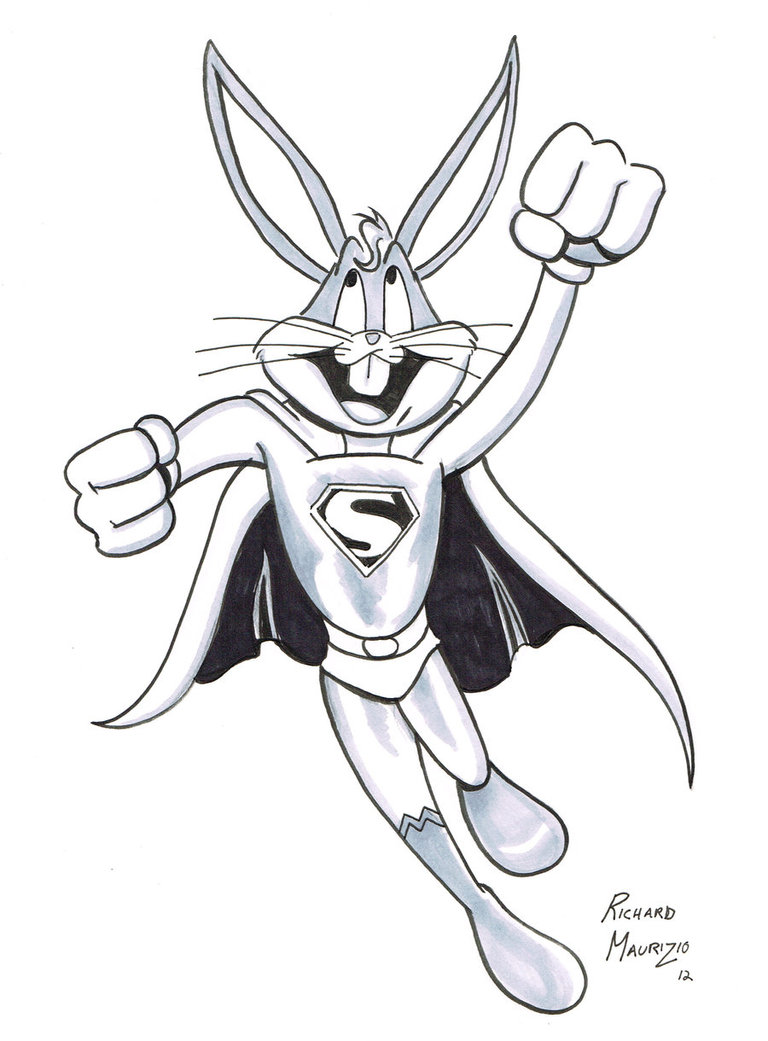 768x1041 Bugs Bunny As Superman