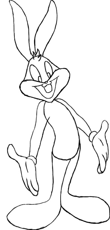 469x975 How To Draw Bugs Bunny