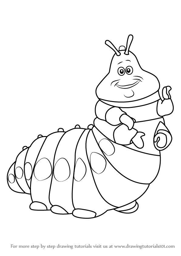 596x843 Learn How To Draw Heimlich From A Bug's Life (A Bug's Life) Step