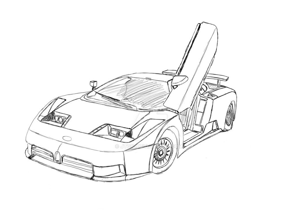 1032x774 Bugatti Eb110 Sketch Wip By Jtgil