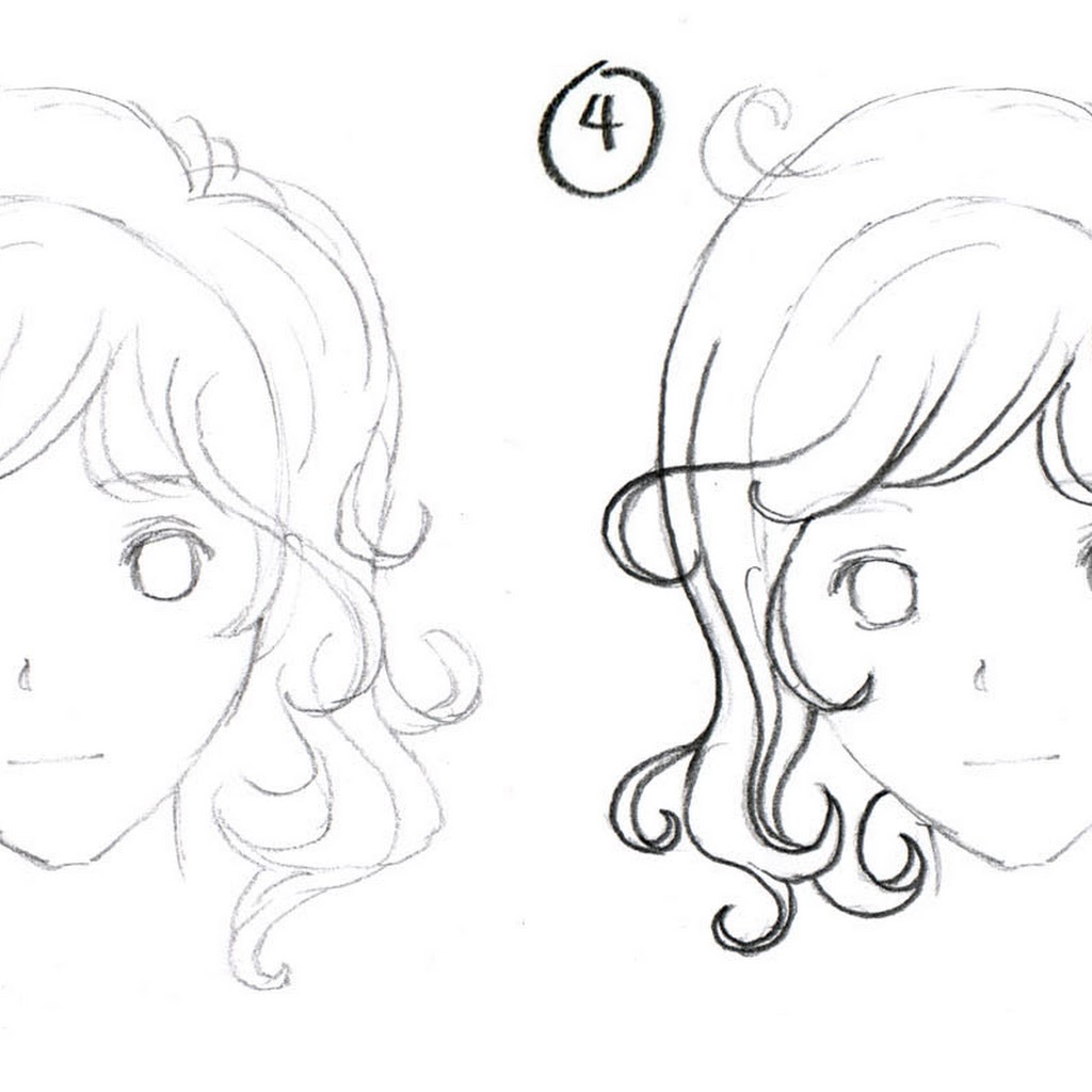 1024x1024 To Draw Anime Girl Hair Step By Step For Beginners
