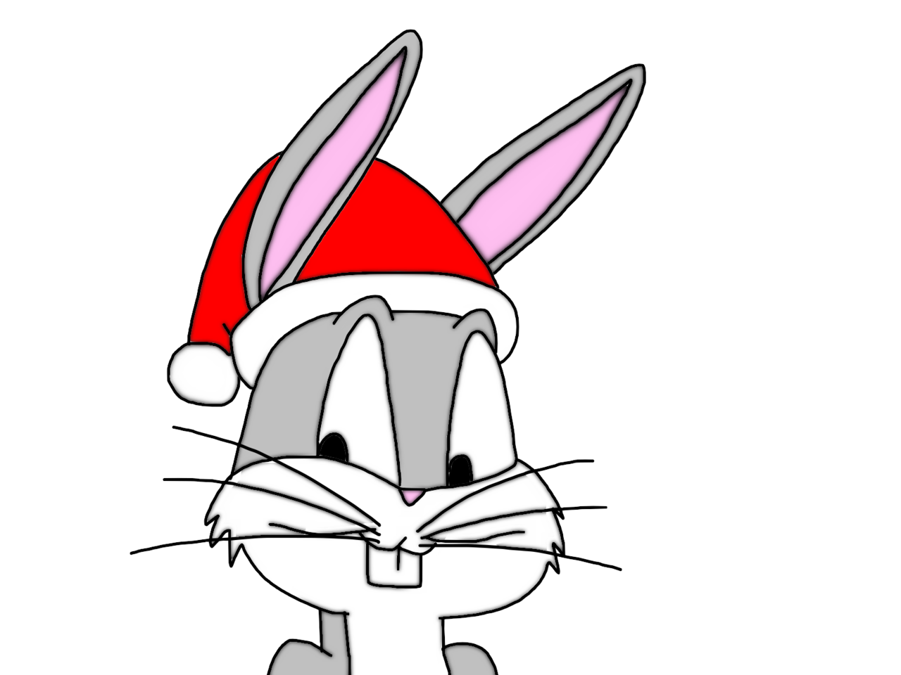 1280x960 Bugs Bunny With Santa Claus Hat By Marcospower1996