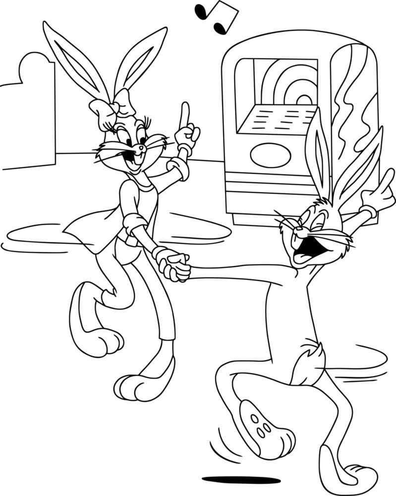 799x1001 Bugs Bunny And Honey Bunny Dancing By Honeybunnywb