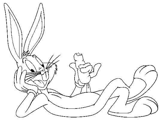 551x425 Coloring Bugs Bunny Lengthened With A Carrot Picture Vintage