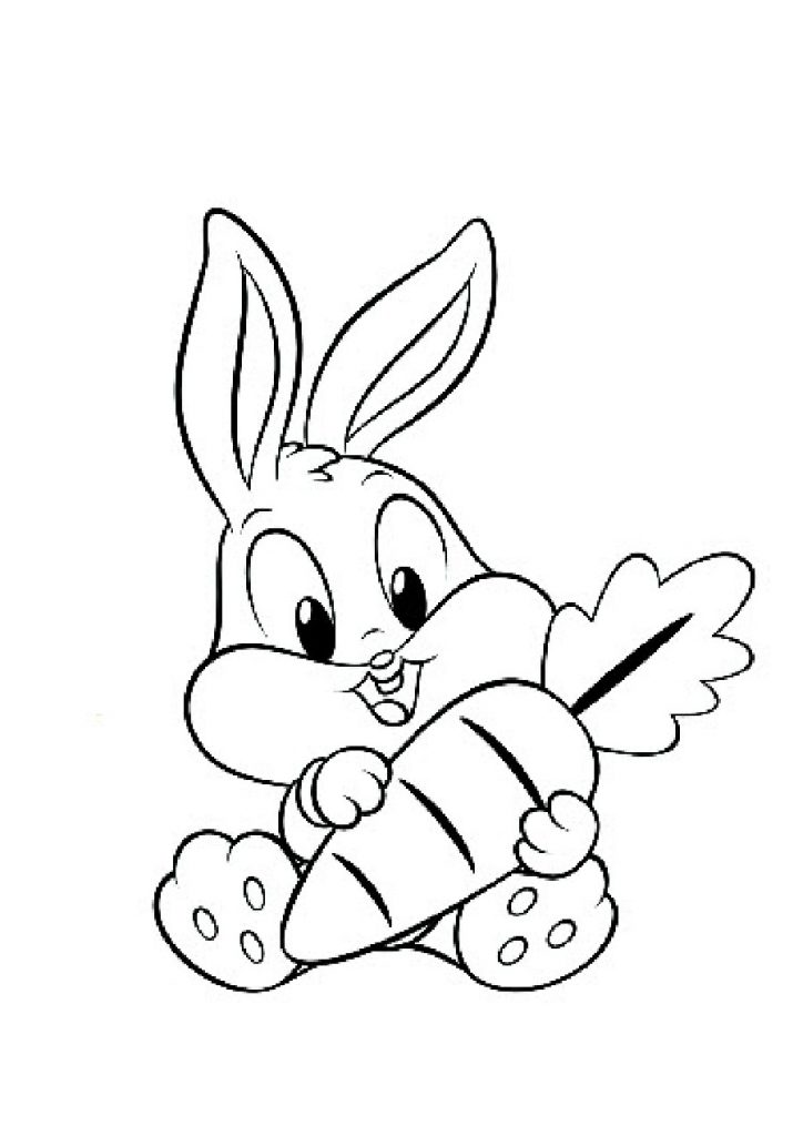 724x1024 Baby Looney Tunes Coloring Pages Bugs Bunny Laughing Cartoon