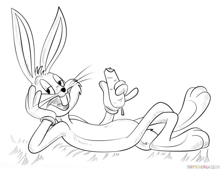 747x575 Bugs Bunny Cartoon Drawings Movie Cartoon Drawings