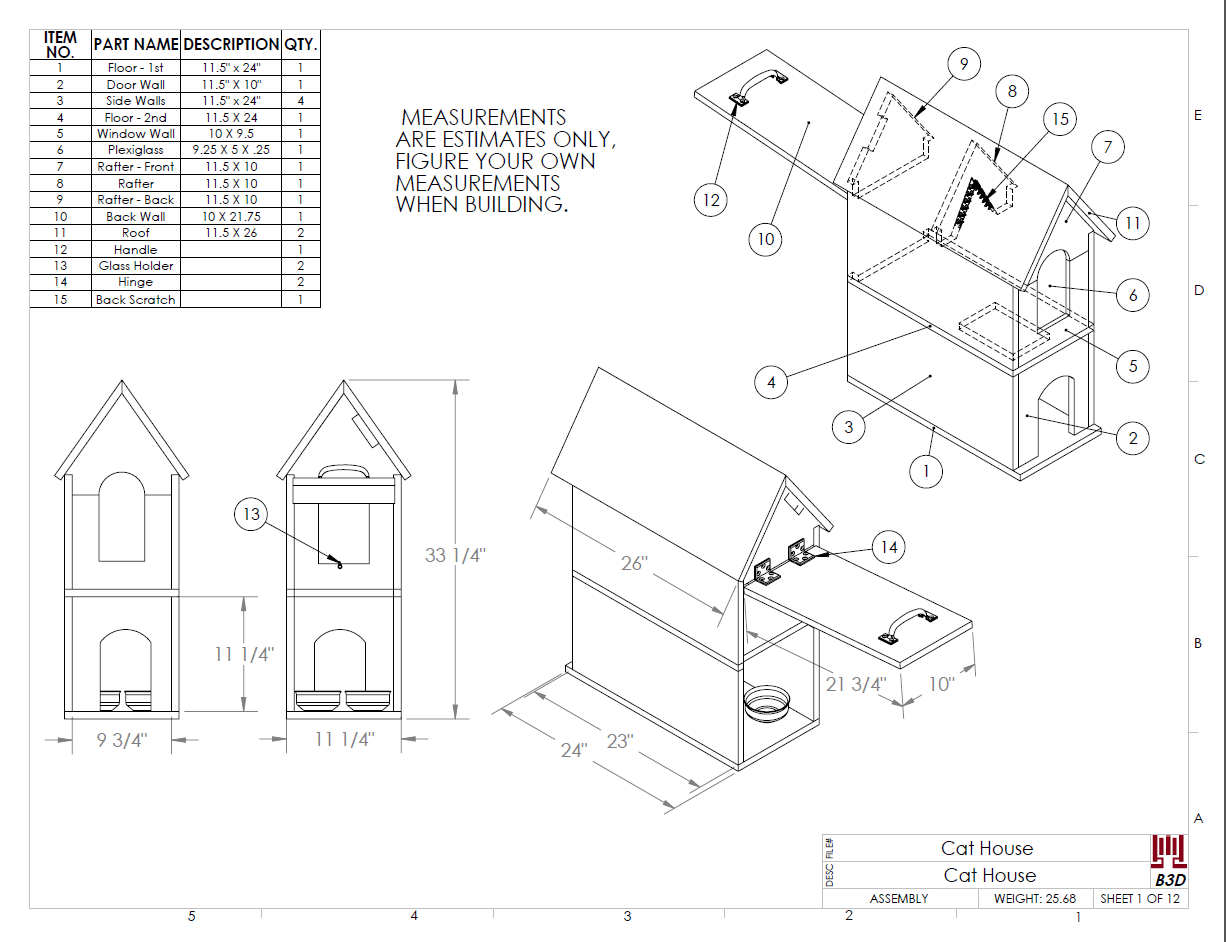 1226x942 How To Build A Cat House With Drawings Download Designer Rants