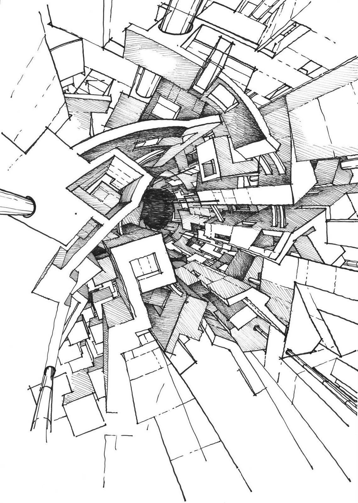 1138x1600 Drawings Explore Architectural Space Freely, Without