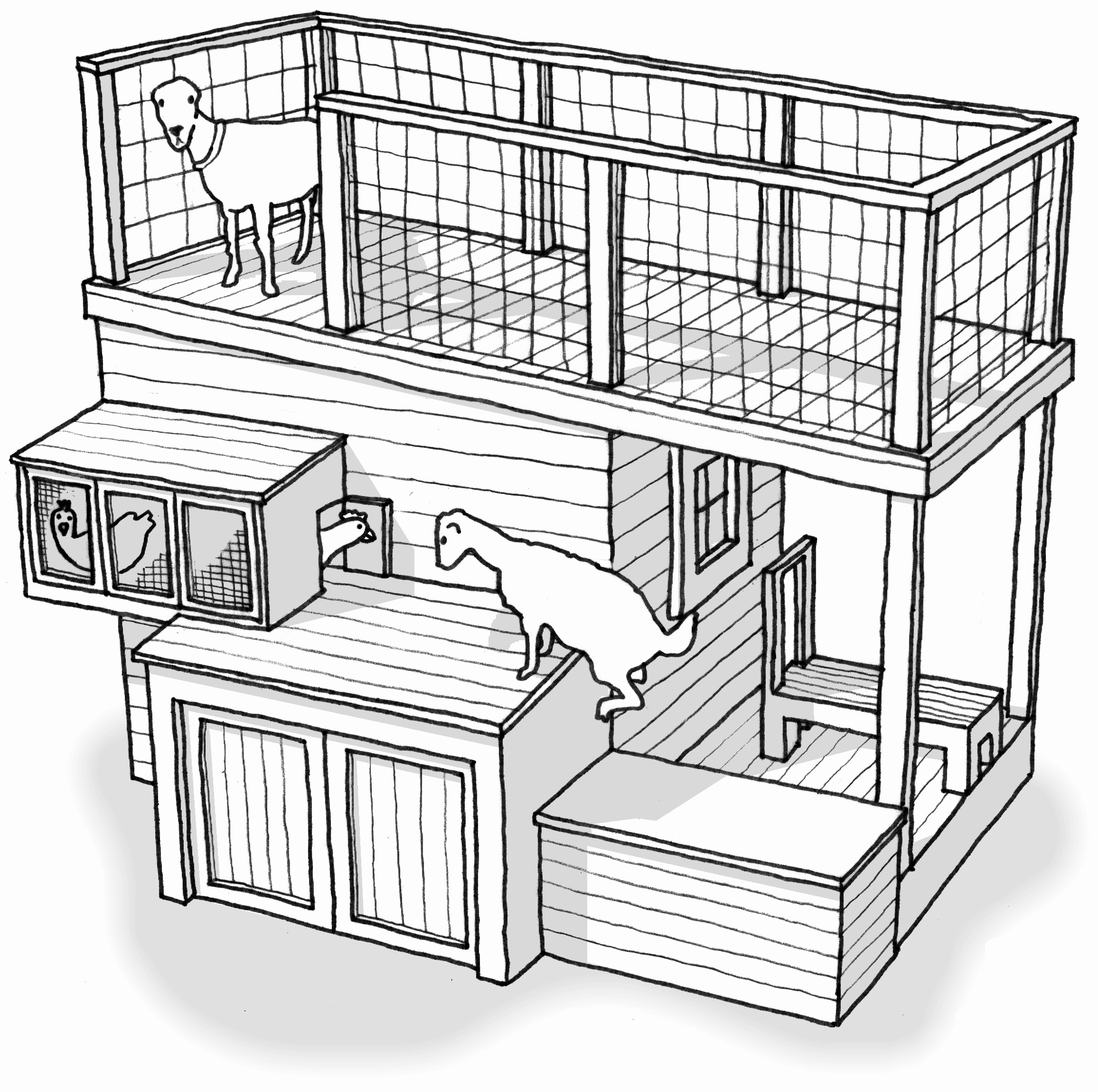 2313x2301 Uncategorized Chicken House Building Plan Perky Within Inspiring