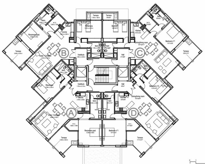 700x558 Architecture Architectural Drawing Of A Apartment Building