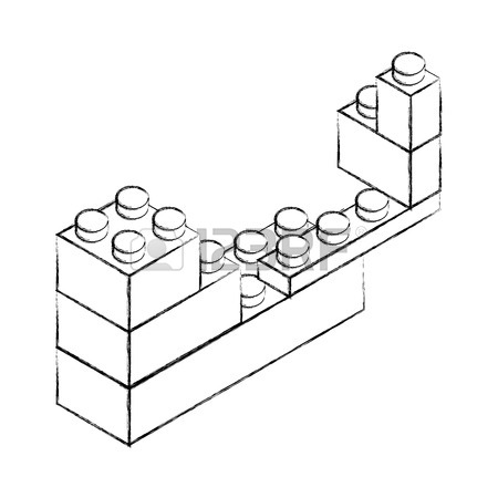 450x450 Sketch Draw Toy Building Block Bricks Vector Graphic Design