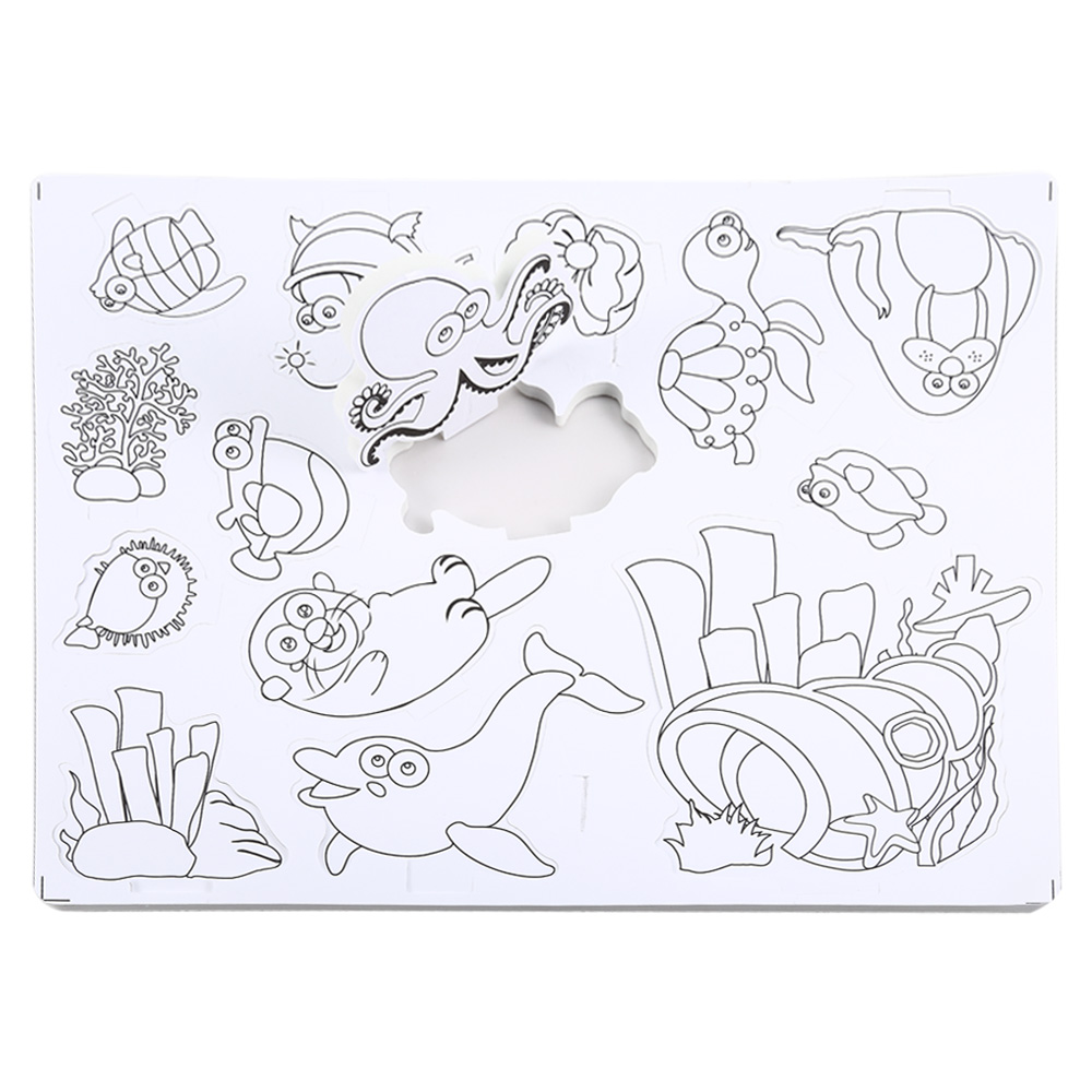 1000x1000 3d Drawing Sea Animals Puzzle Toy Set For Children Educational