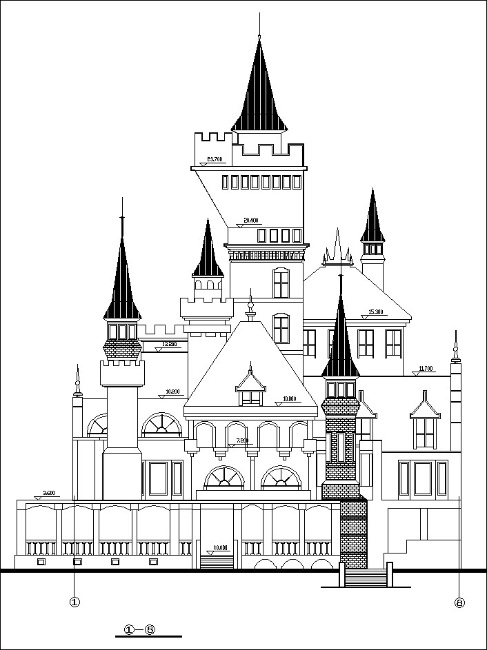 706x943 Dream Castle Cad Drawings 1 Free Cad Blocks Amp Drawings Download