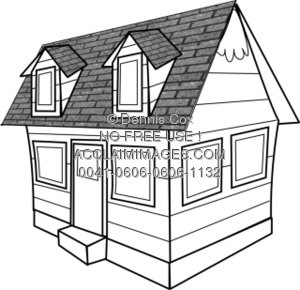 300x290 Illustration Line Drawing Of A Small Cottage