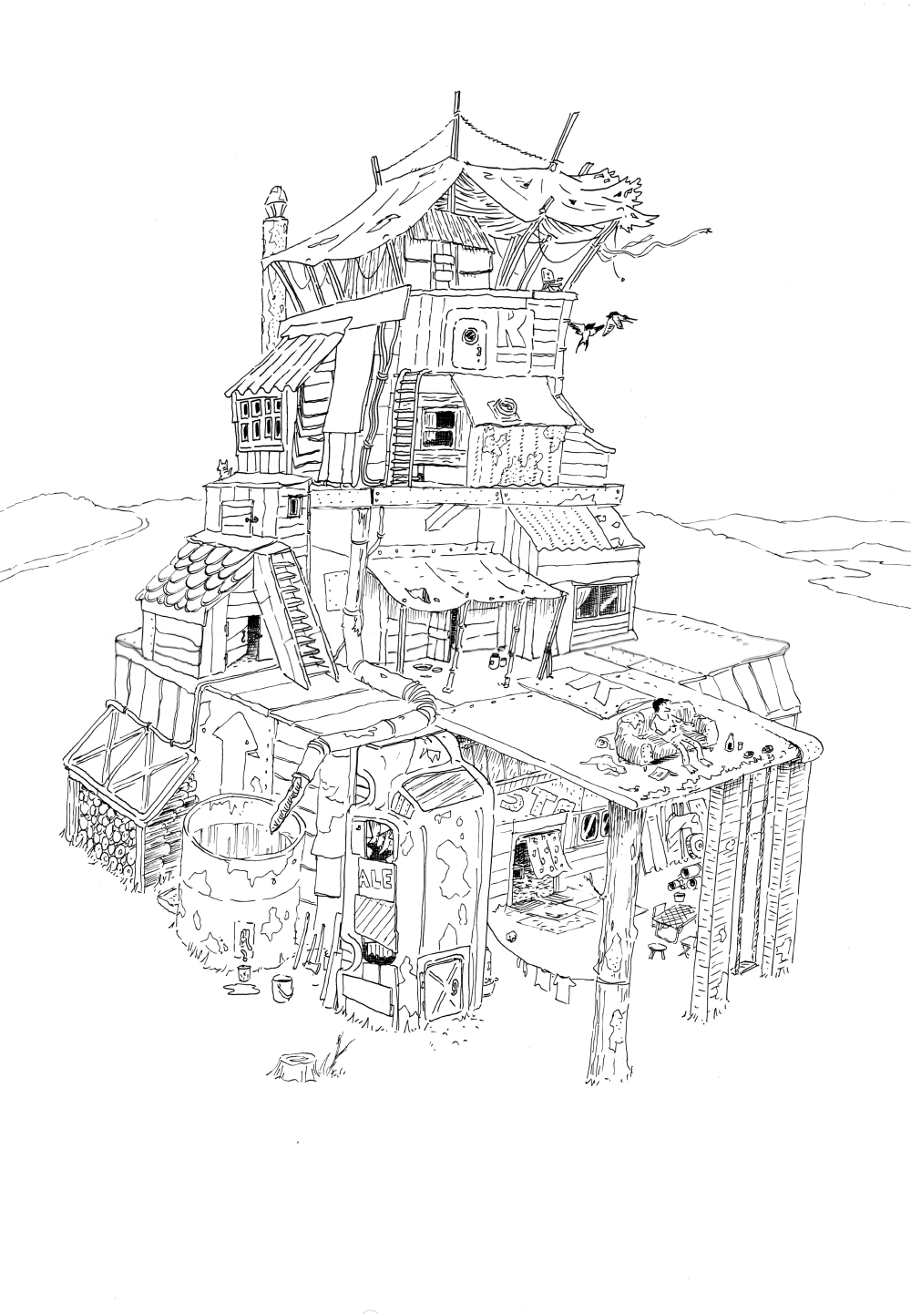 1000x1442 Pin By M On Fantasy Buildings Drawing Reference.