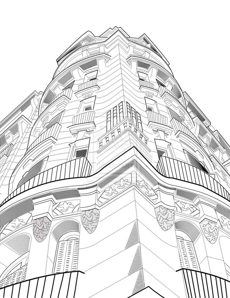 786x1017 Buildings Images Drawings Line Art Drawings