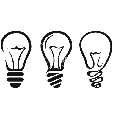 380x400 Drawn Light Bulb Silhouette