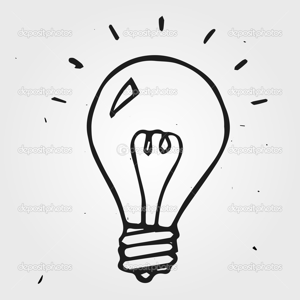 1024x1024 Light Bulb Hand Drawn Vector Turning Two Hand