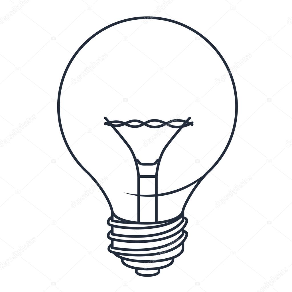 1024x1024 Bulb Drawing Isolated Icon Design Stock Vector Grgroupstock