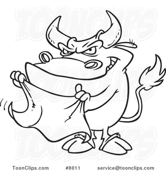581x600 Cartoon Black And White Line Drawing Of A Bull Waving A Cape