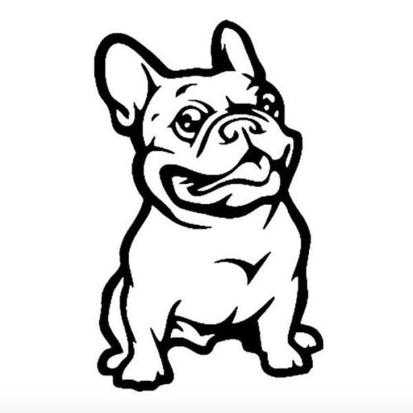 600x600 Funny French Bulldog Car Sticker The Top Dog Deals