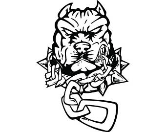 340x270 Pit Bull Drawing Etsy