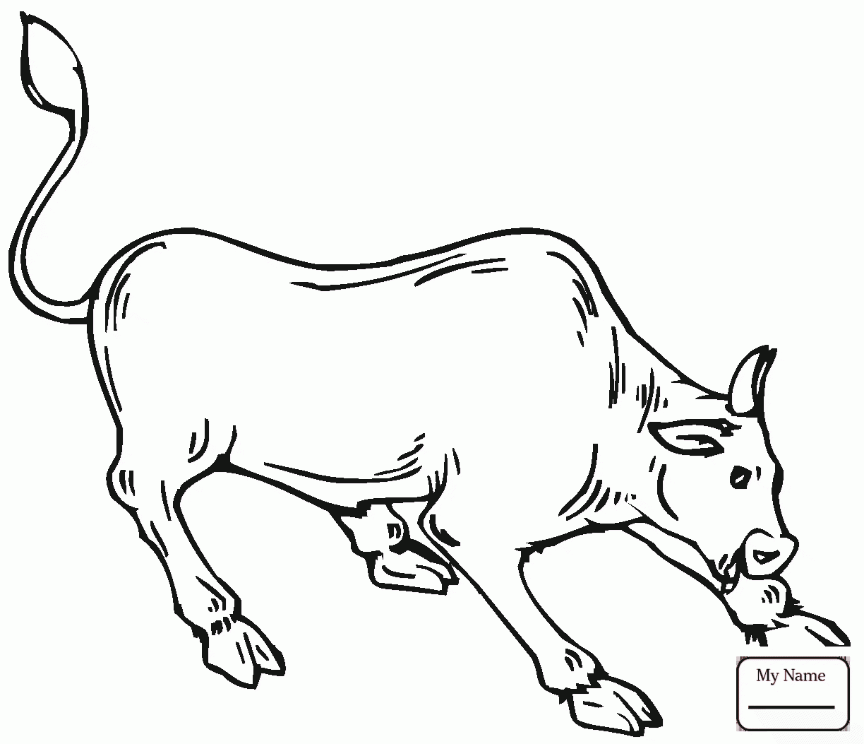 1224x1053 Coloring Pages For Kids Mammals Bull 13 Bulls