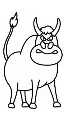215x382 How To Draw An Angry Bull, Easy Step By Step Drawing Tutorial