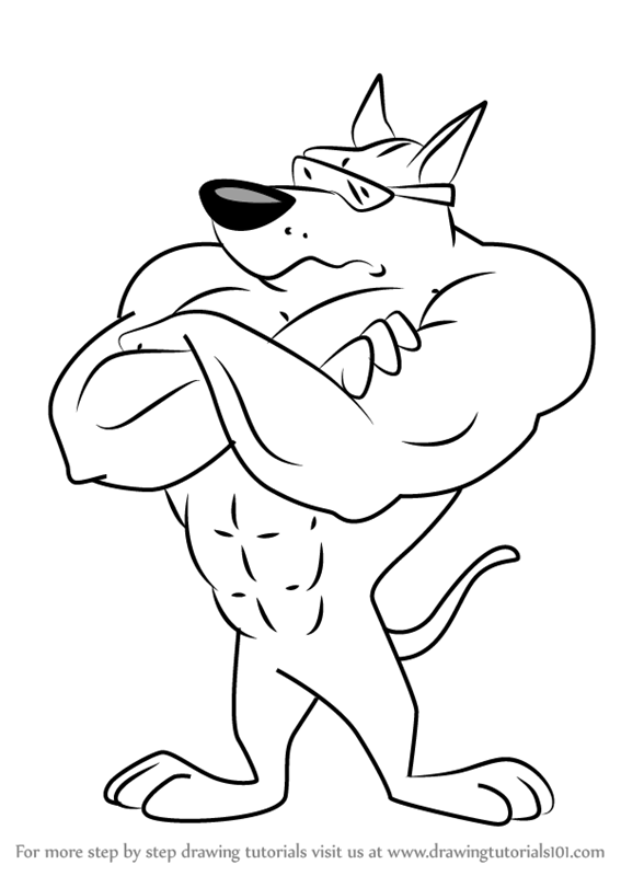 567x800 Learn How To Draw Arnold The Pit Bull From Tiny Toon Adventures