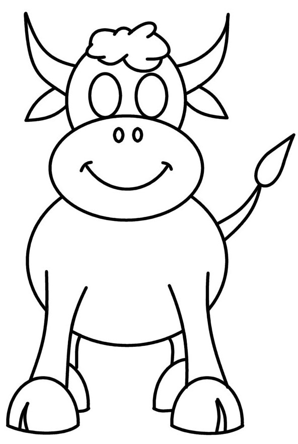 592x882 How To Draw Cartoons Cow