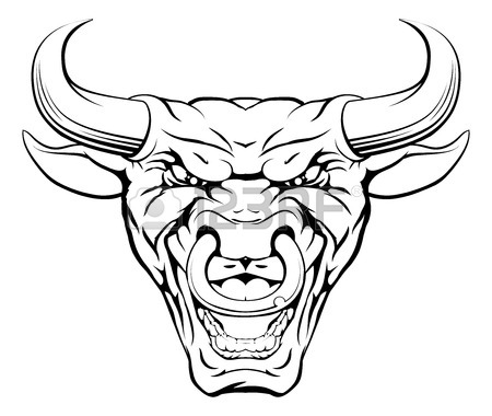 450x380 A Drawing Of A Very Angry Looking Red Bull Mascot Face Royalty