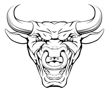 355x300 Tough Bull Mascot Face Stock Vectors