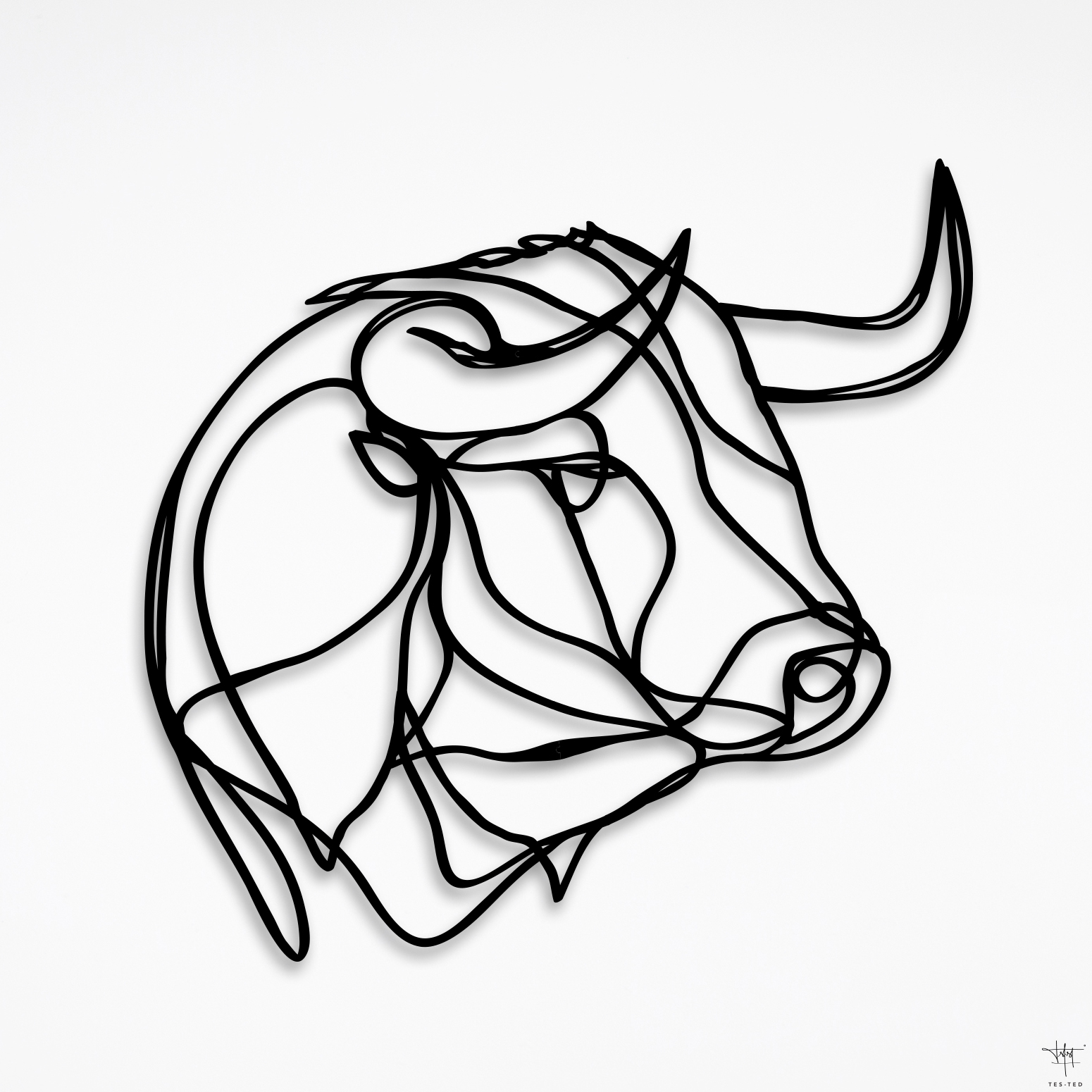 1550x1550 Bull Head Trophy Design Wall Sign Tes Ted X Hu2 Design