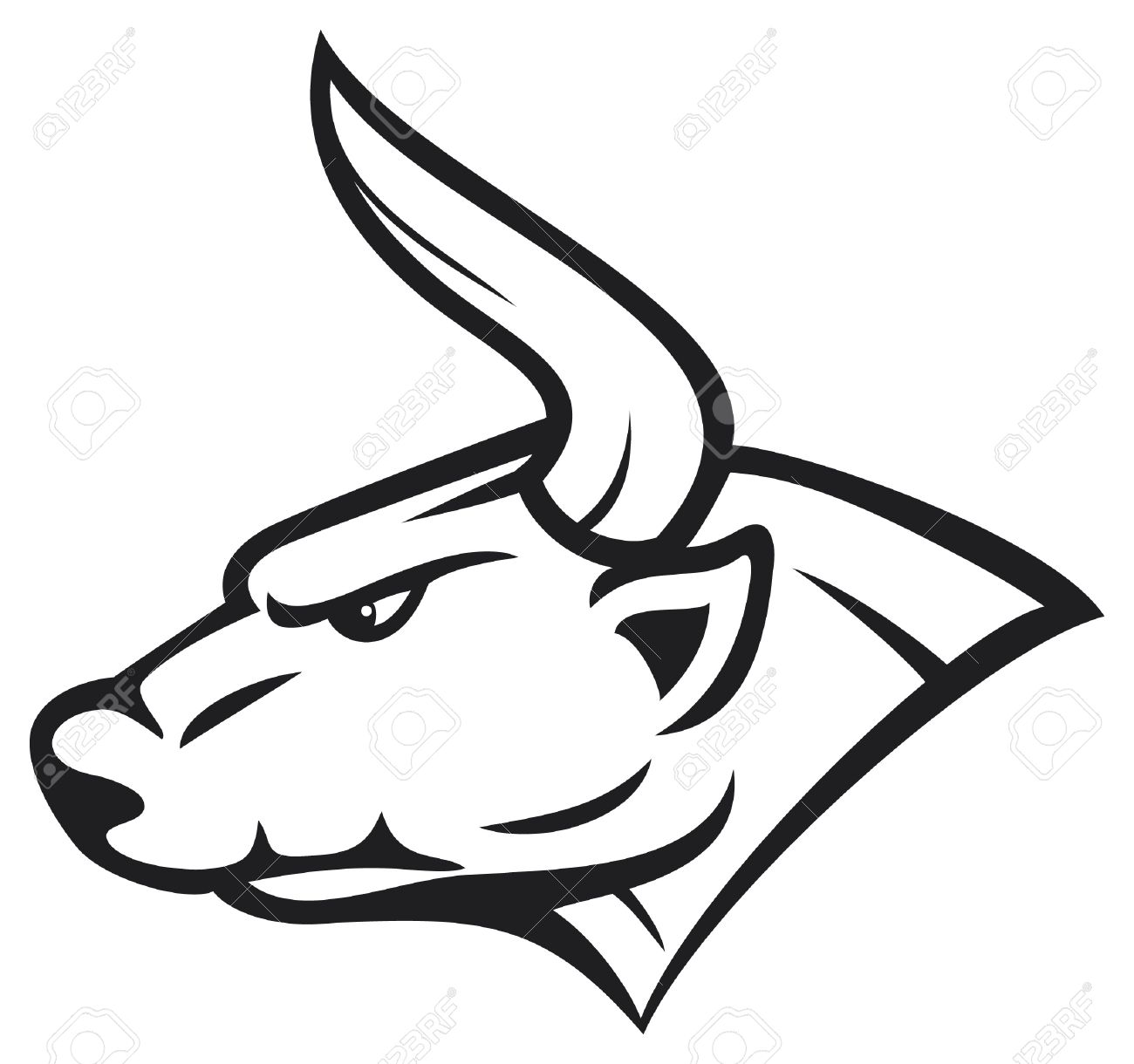 1300x1220 Bull Head White Bull Royalty Free Cliparts, Vectors, And Stock