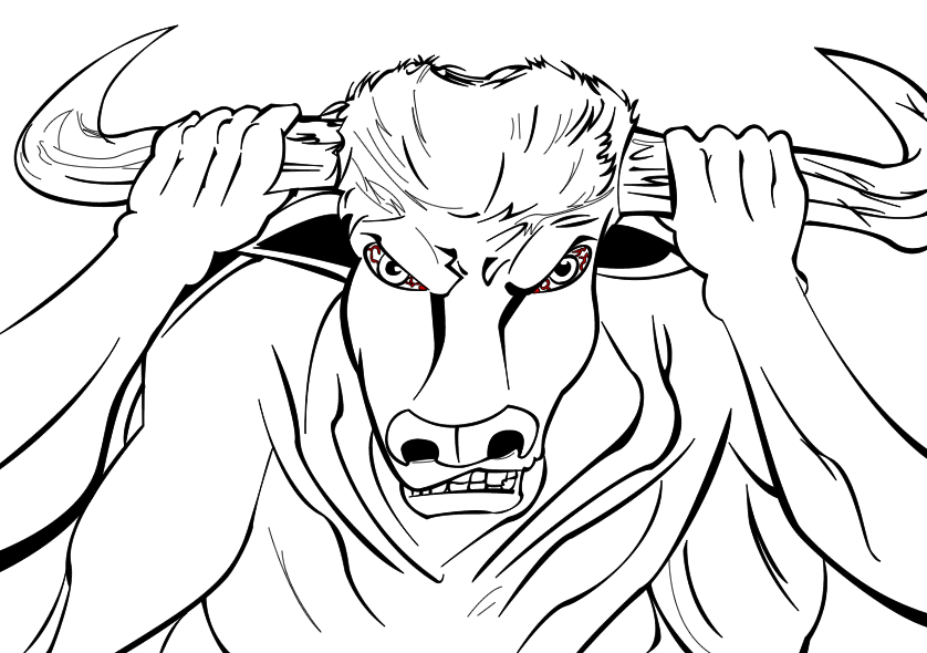 838x590 Grab The Bull By The Horns (Inked) By Spikeprime