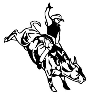 310x330 Bull Rider 5 Decal Sticker